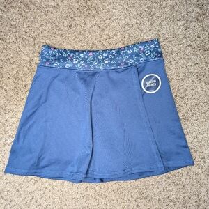 OshKosh Bgosh NEW Blue Floral Trim Girls Size 8 Skort